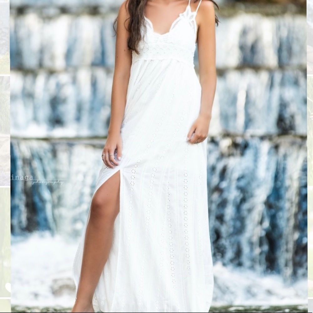 White Maxi Boutique Dress 🤍🤍🤍
